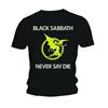 Black Sabbath - Never Say Die Heren Tshirt - Zwart Product image